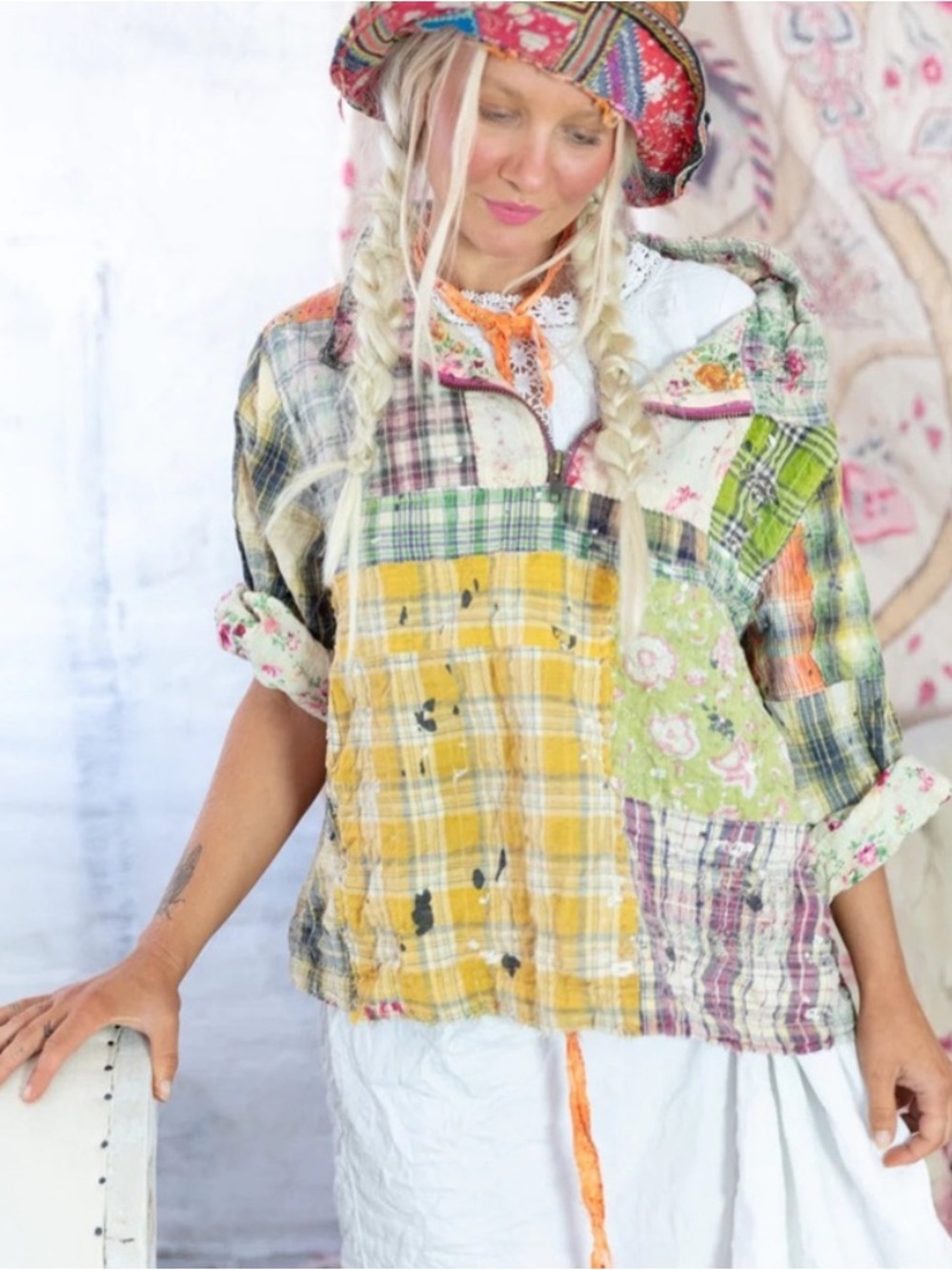 Magnolia Pearl Patchwork Asher Zip Top